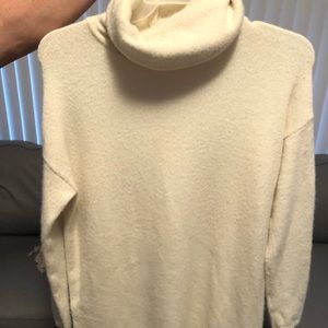 Cream Sweater turtleneck dress